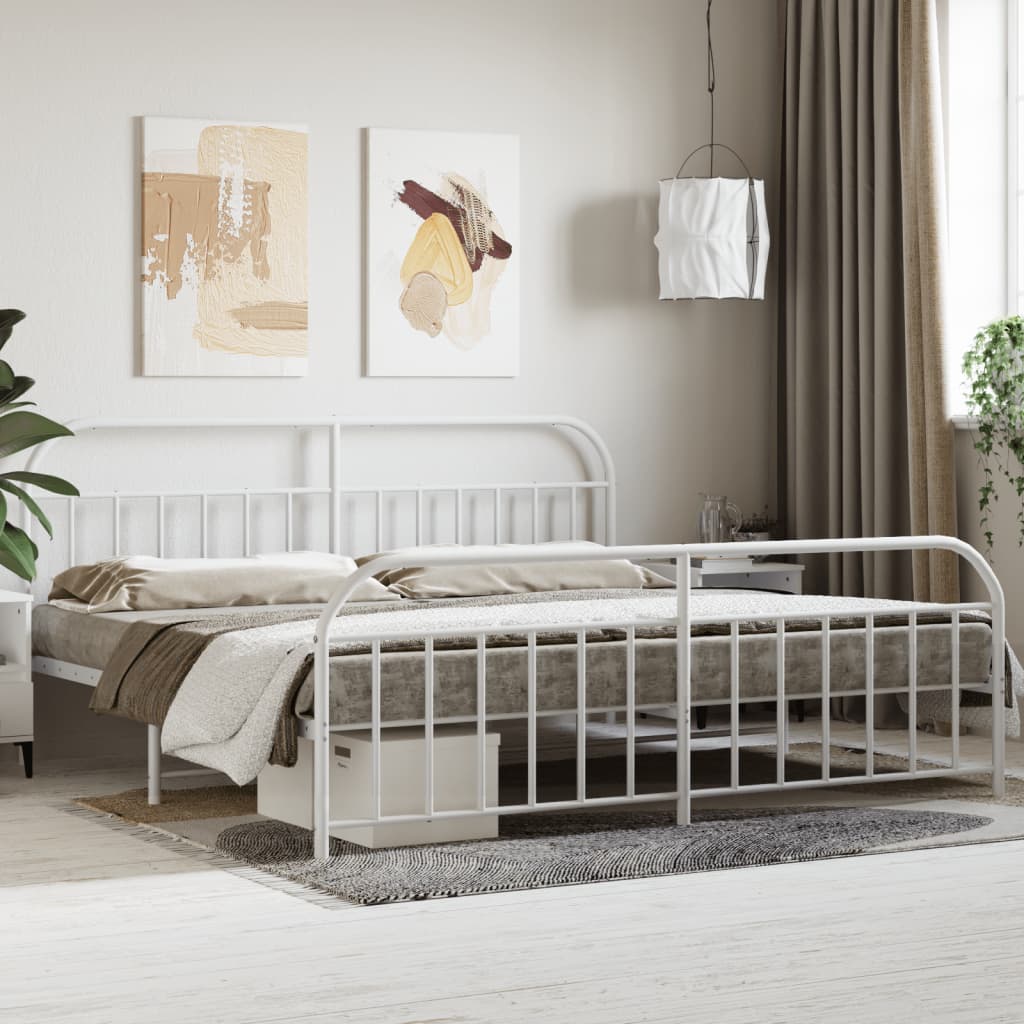 Metal Bed Frame Without Mattress 90X190Cm