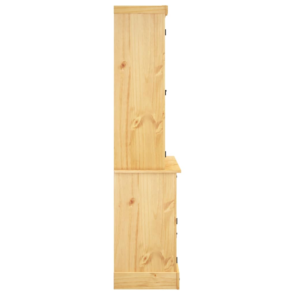 Sideboard Highboard Corona 112X43X196 Cm Solid Wood Mexican Pine white brown 112