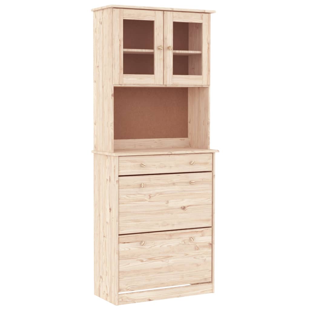 Highboard Alta 77X35X188 Cm Solid Wood Pine