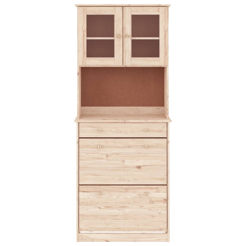 Highboard Alta 77X35X188 Cm Solid Wood Pine