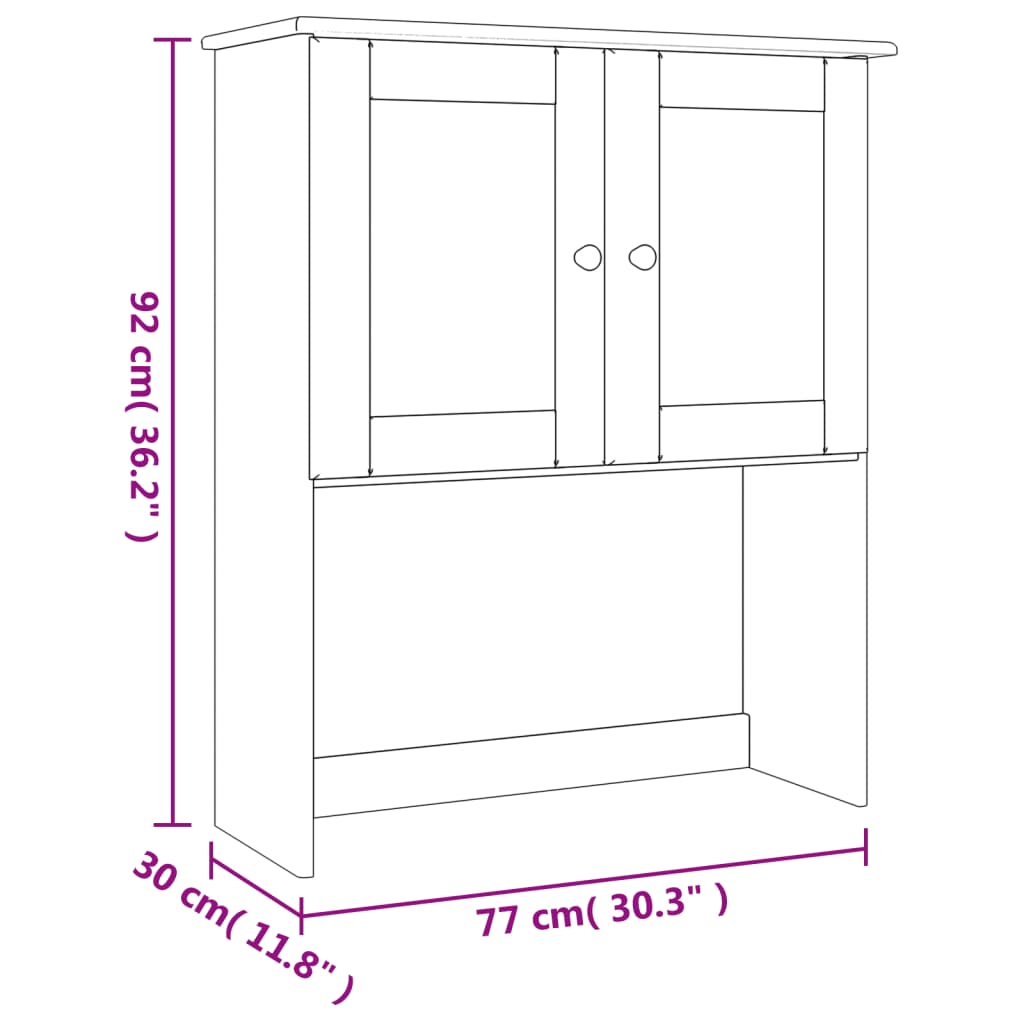 Dresser Top Alta 77X30X92 Cm Solid Wood Pine