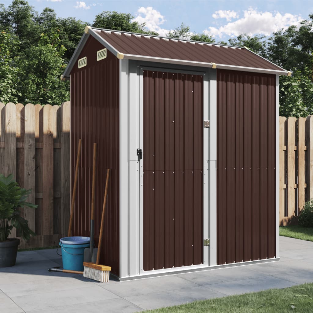 Garden Shed 192X152.5X237 Cm Galvanised Steel