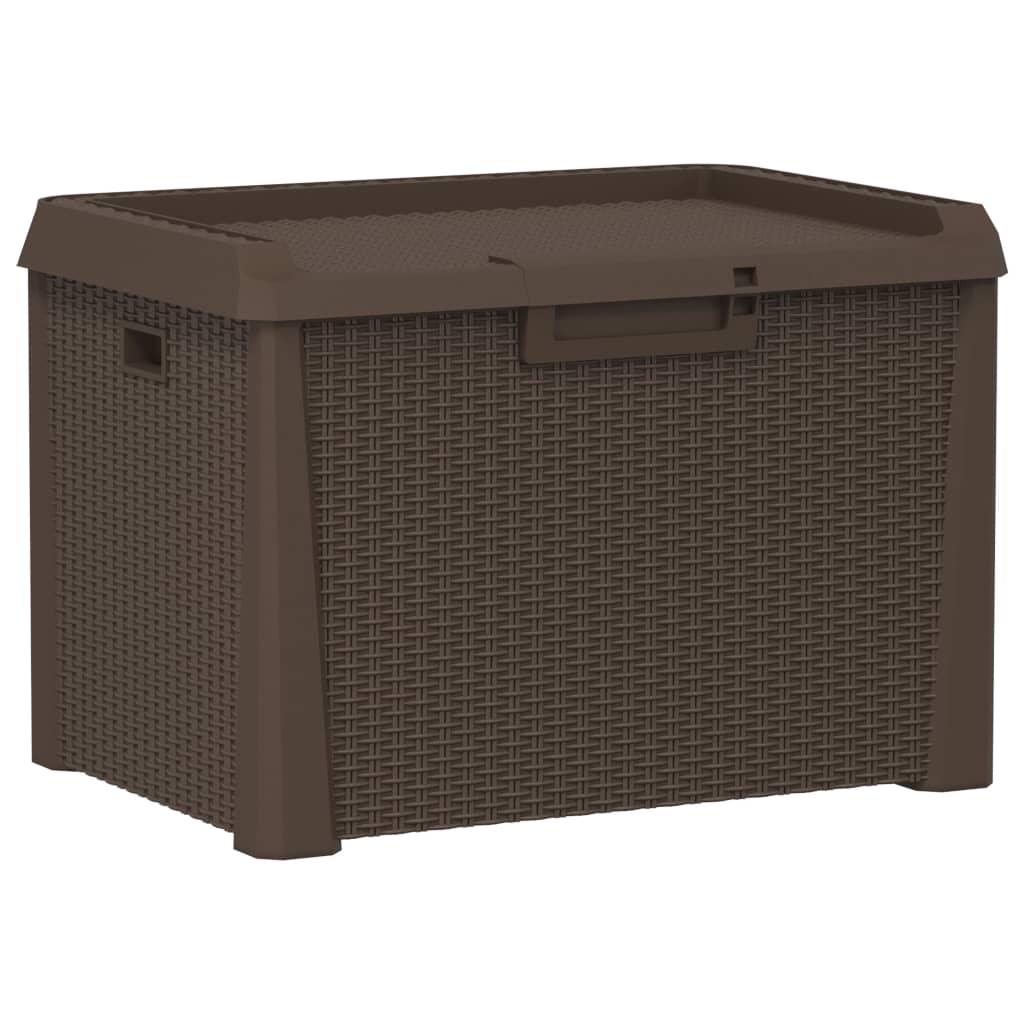 Outdoor Storage Boxes Garden Box 125 L Pp brown anthracite Waterproof Lockable 7