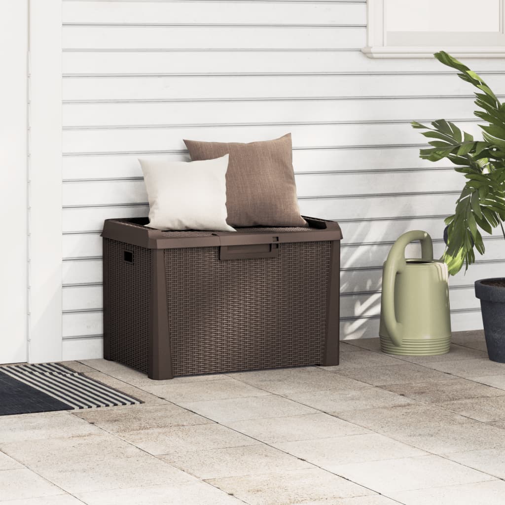 Outdoor Storage Boxes Garden Box 125 L Pp brown anthracite Waterproof Lockable 7
