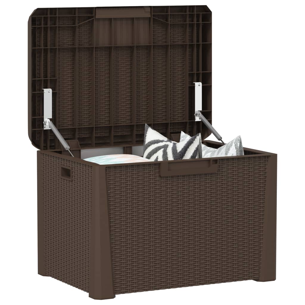 Outdoor Storage Boxes Garden Box 125 L Pp brown anthracite Waterproof Lockable 7