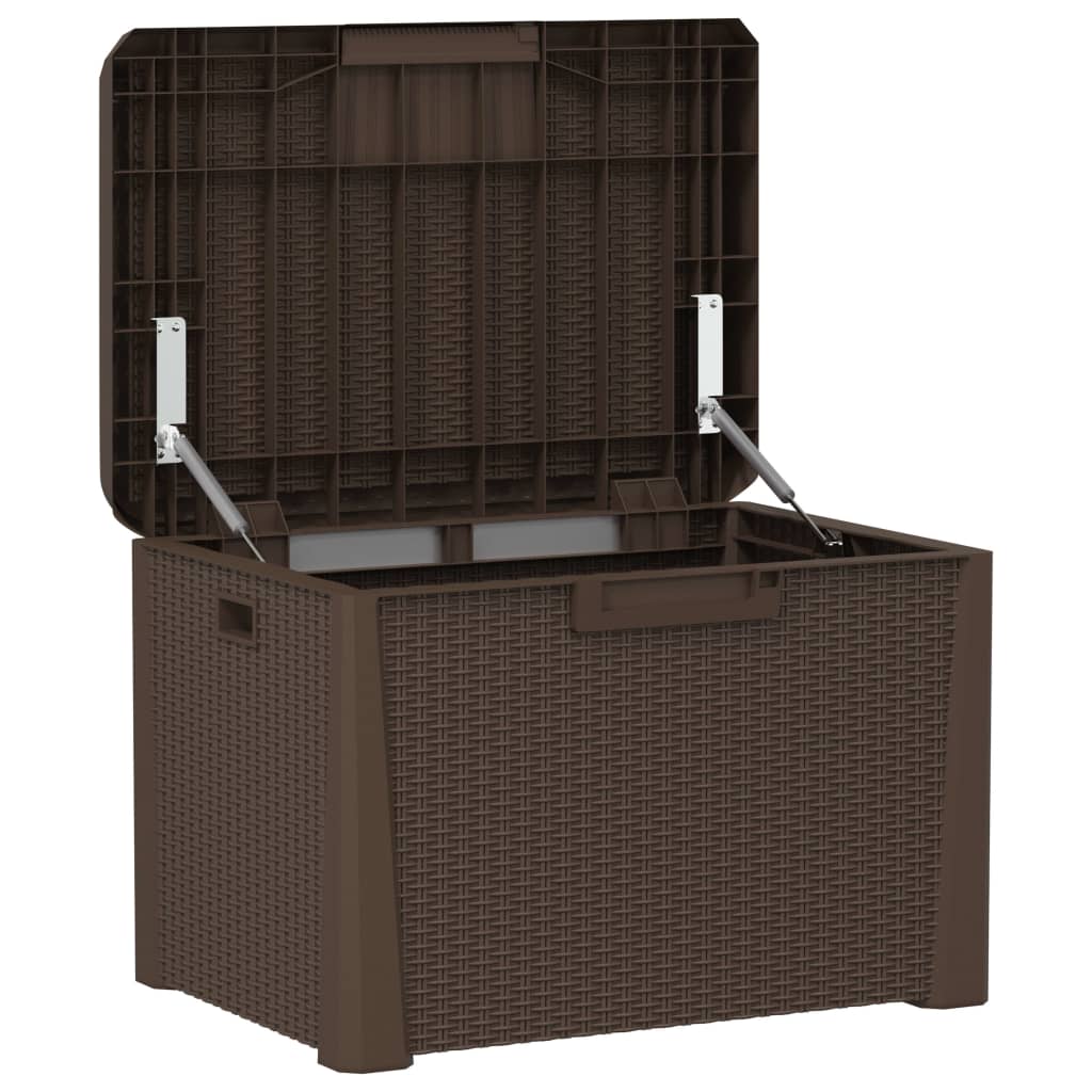 Outdoor Storage Boxes Garden Box 125 L Pp brown anthracite Waterproof Lockable 7
