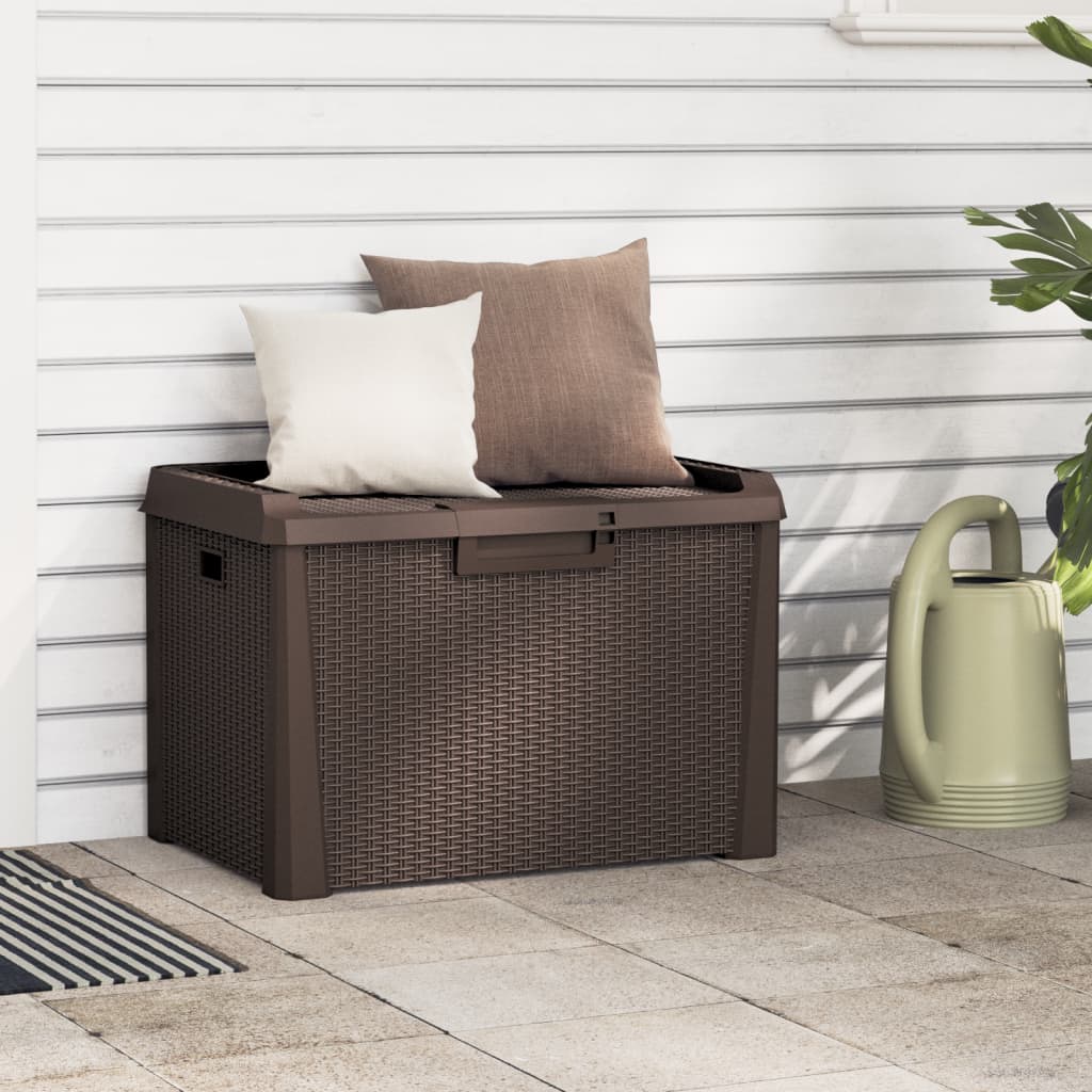 Outdoor Storage Boxes Garden Box 125 L Pp brown anthracite Waterproof Lockable 7