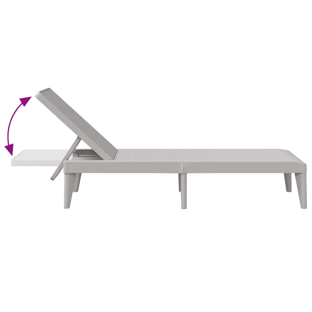 Sun Lounger 186X60X29 Cm Pp