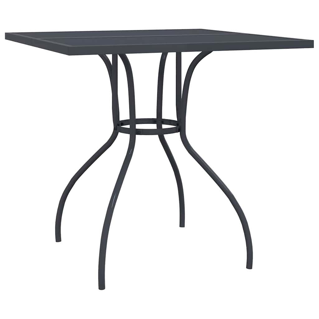 Outdoor Furniture Set 5 Piece Garden Dining Anthracite Steel 110 Cm Adjustable