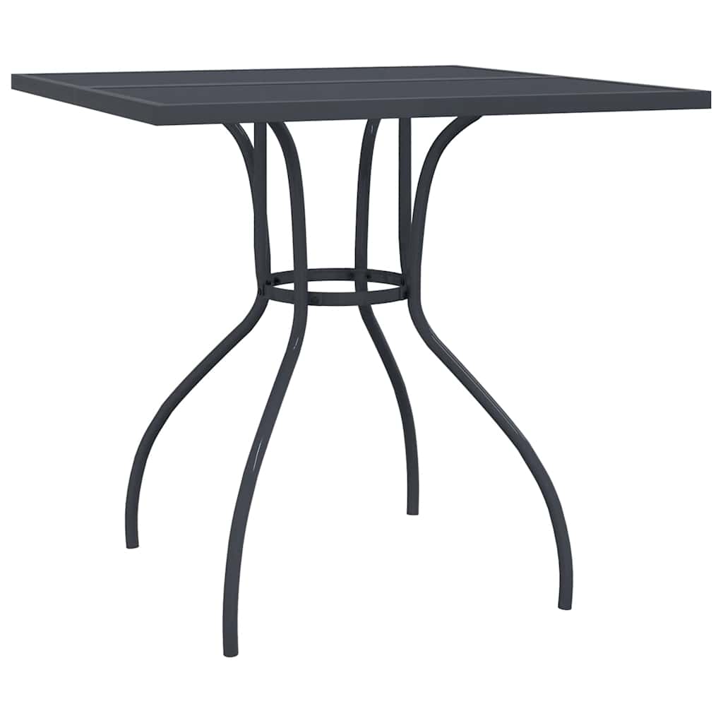 Outdoor Furniture Set 5 Piece Garden Dining Anthracite Steel 110 Cm Adjustable