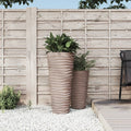 Planter With Removable Inner 18/ Pp Grooved Look