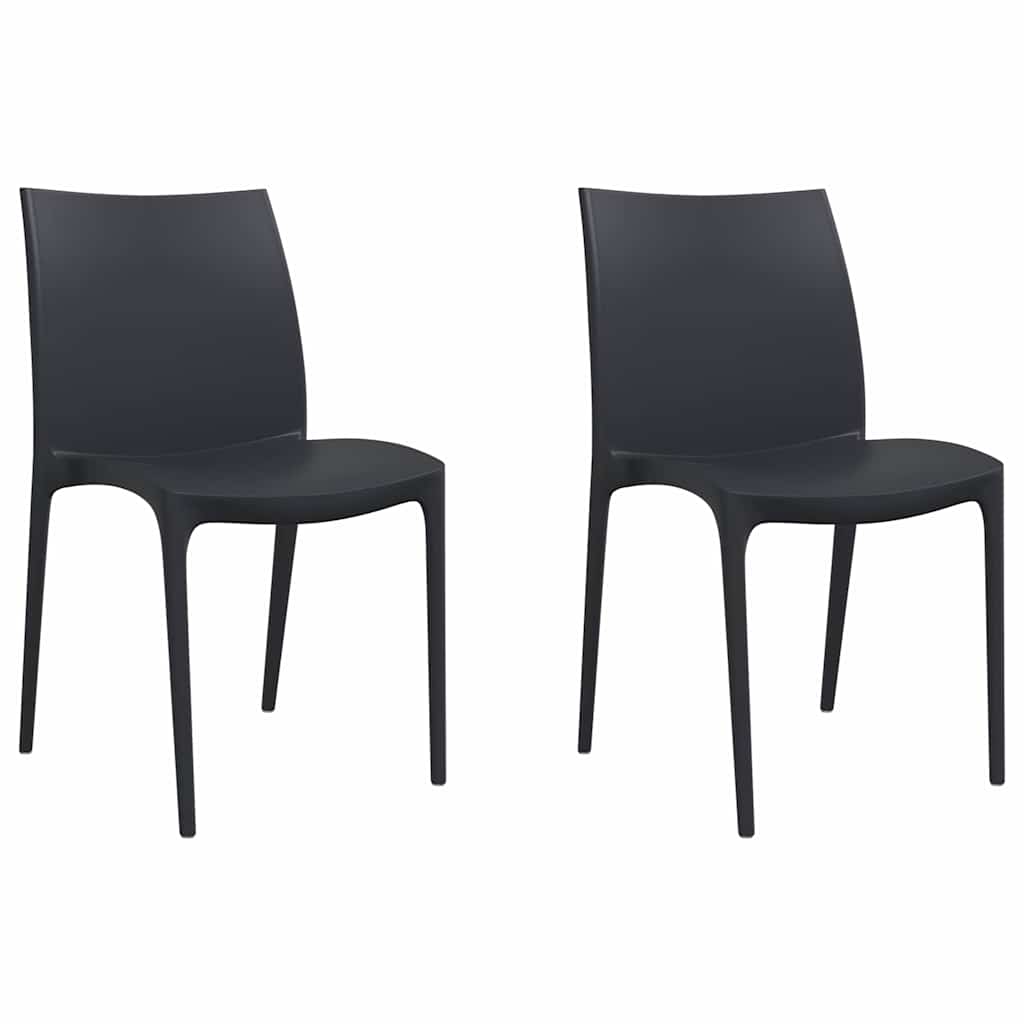 Outdoor Chair Garden Chairs 2 Pcs 50X46X80 Cm Polypropylene cream white 50 cm