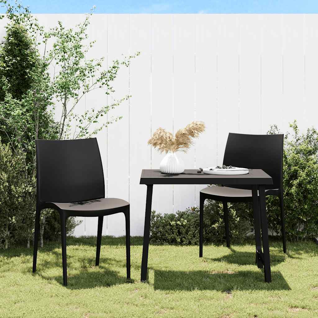 Outdoor Chair Garden Chairs 2 Pcs 50X46X80 Cm Polypropylene cream white 50 cm