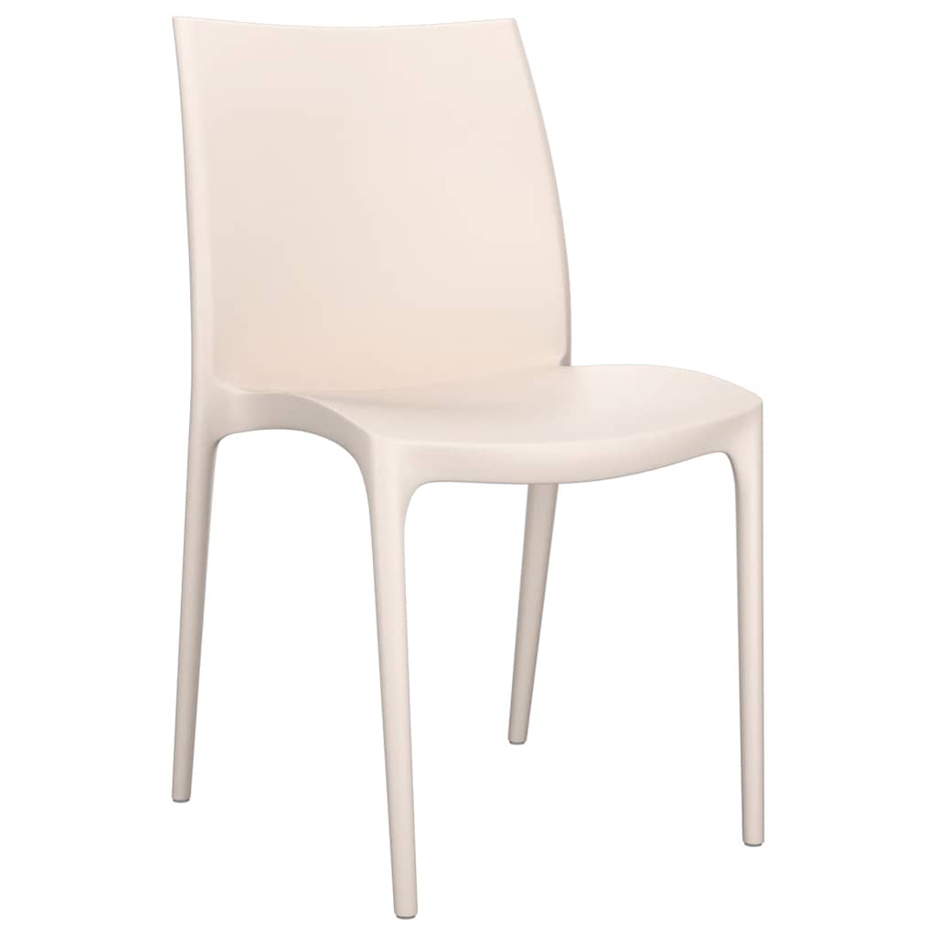 Outdoor Chair Garden Chairs 2 Pcs 50X46X80 Cm Polypropylene cream white 50 cm