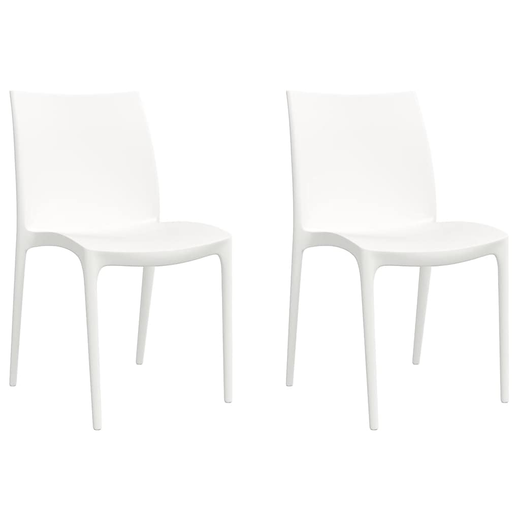 Outdoor Chair Garden Chairs 2 Pcs 50X46X80 Cm Polypropylene cream white 50 cm