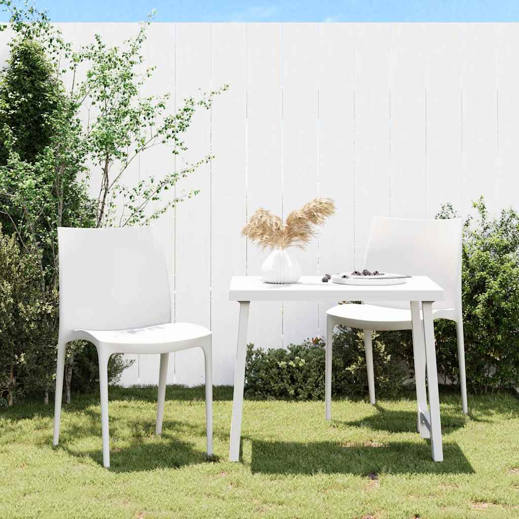 Outdoor Chair Garden Chairs 2 Pcs 50X46X80 Cm Polypropylene cream white 50 cm