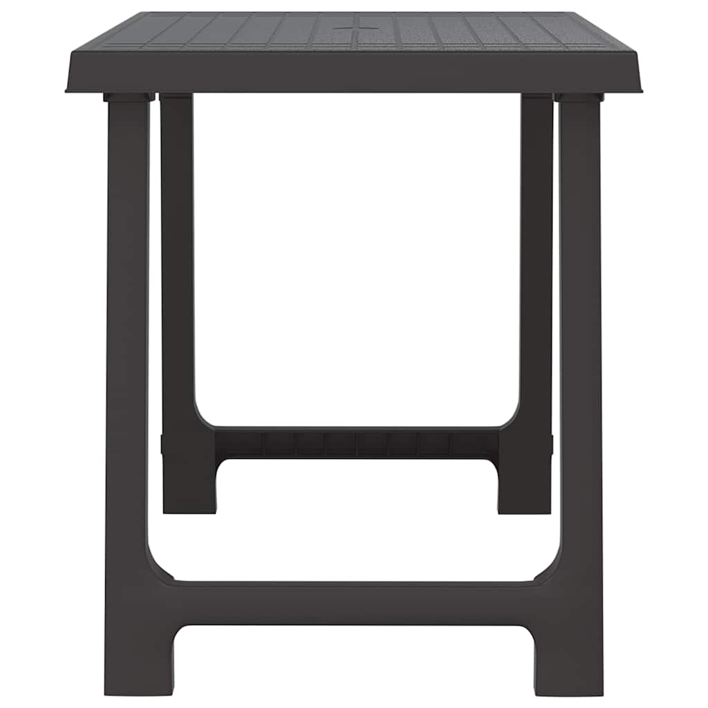 Camping Table 79X56X64 Cm Pp Wooden Look