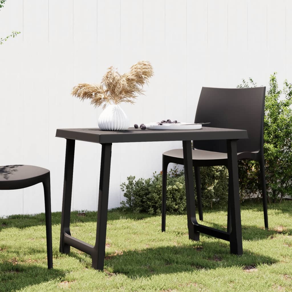 Camping Table 79X56X64 Cm Pp Wooden Look