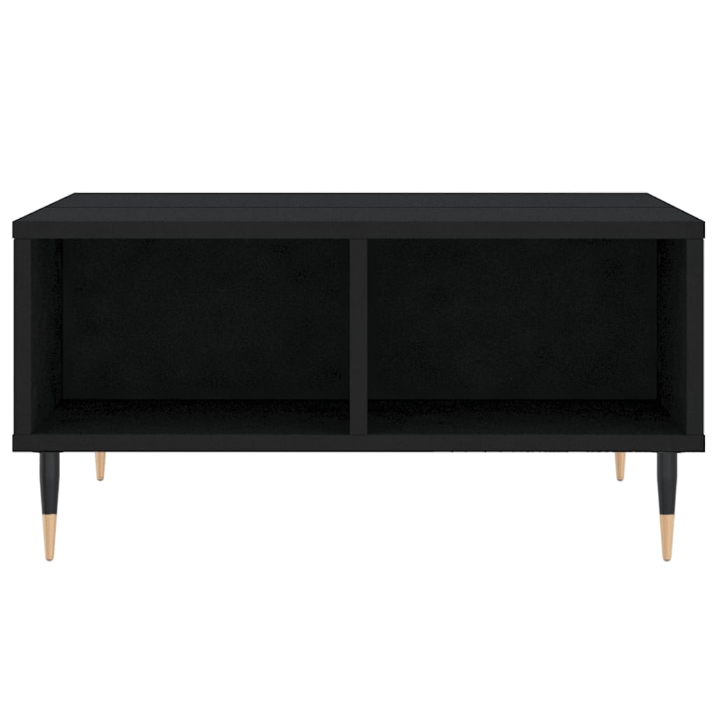 Coffee Table White Storage Shelf Modern Living Room 60X60Cm Concrete Grey Black