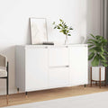Sideboard 101.5X35X70 Cm Engineered Wood Black Oak Grey Sonoma Concrete Grey 101