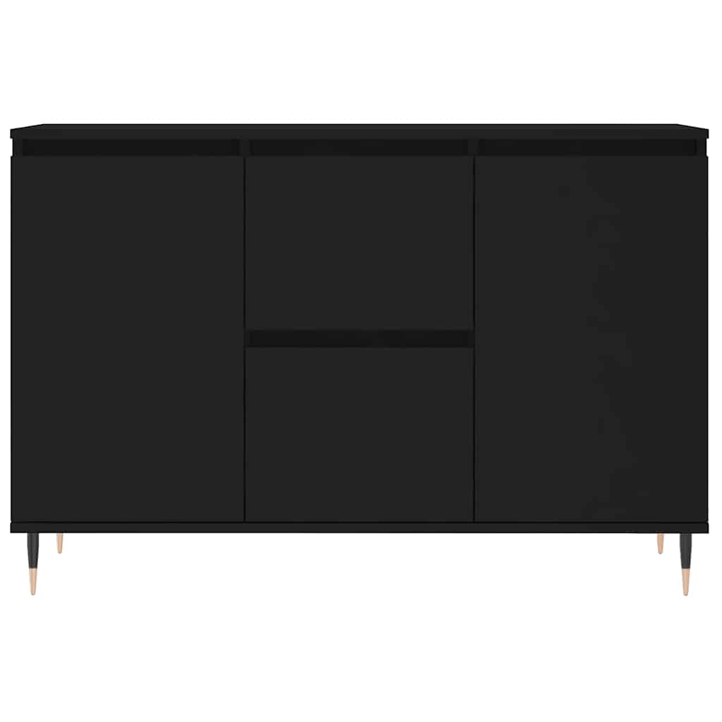 Sideboard 101.5X35X70 Cm Engineered Wood Black Oak Grey Sonoma Concrete Grey 101
