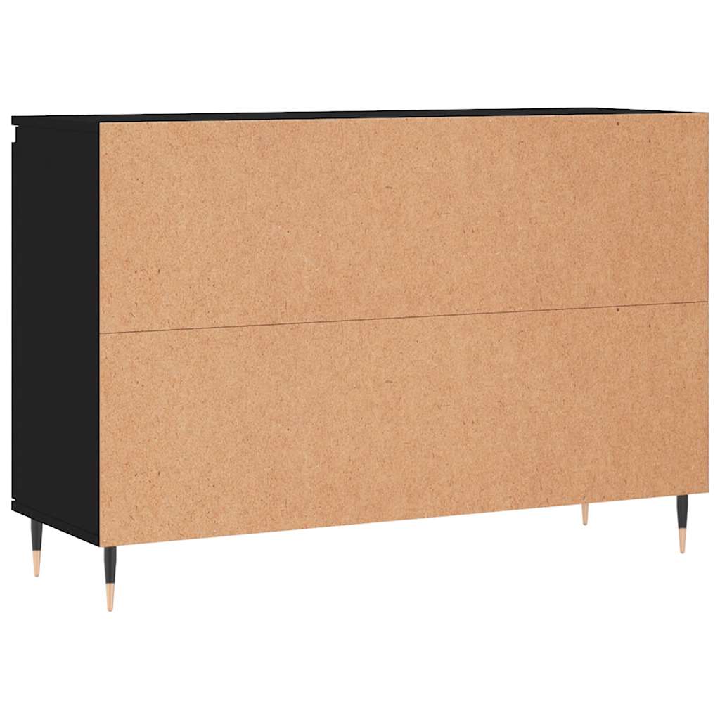 Sideboard 101.5X35X70 Cm Engineered Wood Black Oak Grey Sonoma Concrete Grey 101