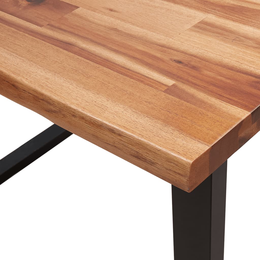 Dining Table With Live Edge Solid Wood Acacia