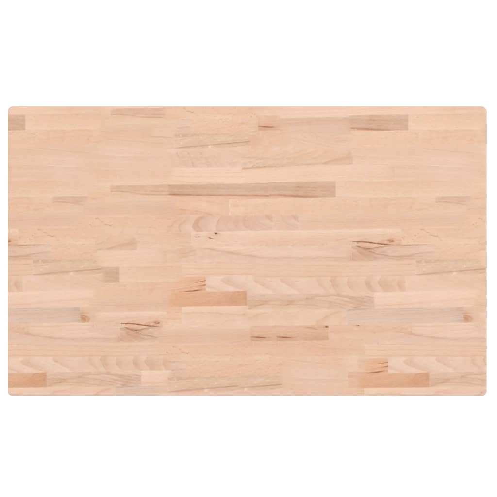 Table Top Rectangular Solid Wood Beech