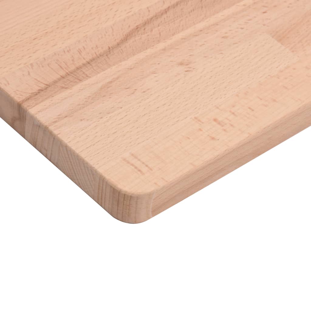 Table Top Rectangular Solid Wood Beech