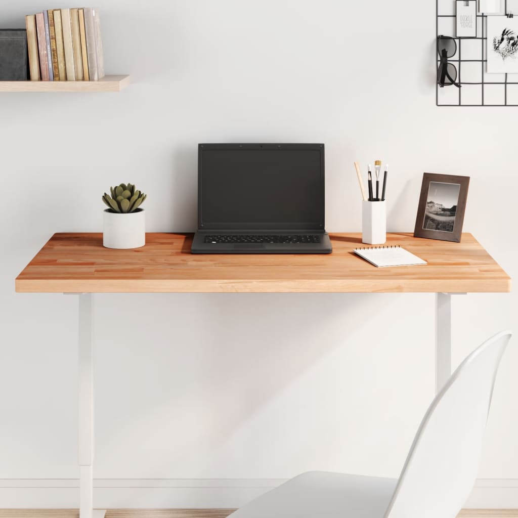 Table Top Rectangular Solid Wood Beech