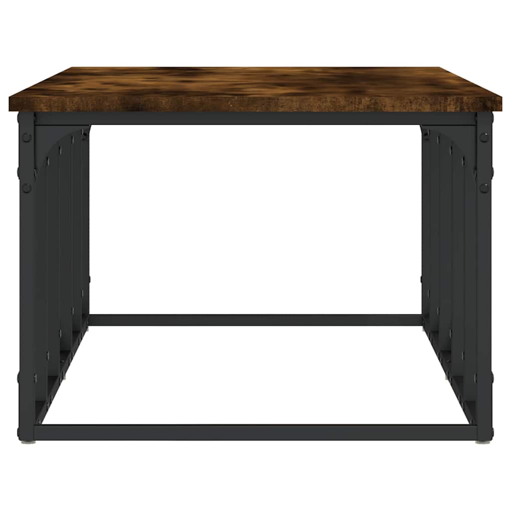 Coffee Table 100X50X35.5 Cm Engineered Wood black smoked oak grey sonoma metal 1