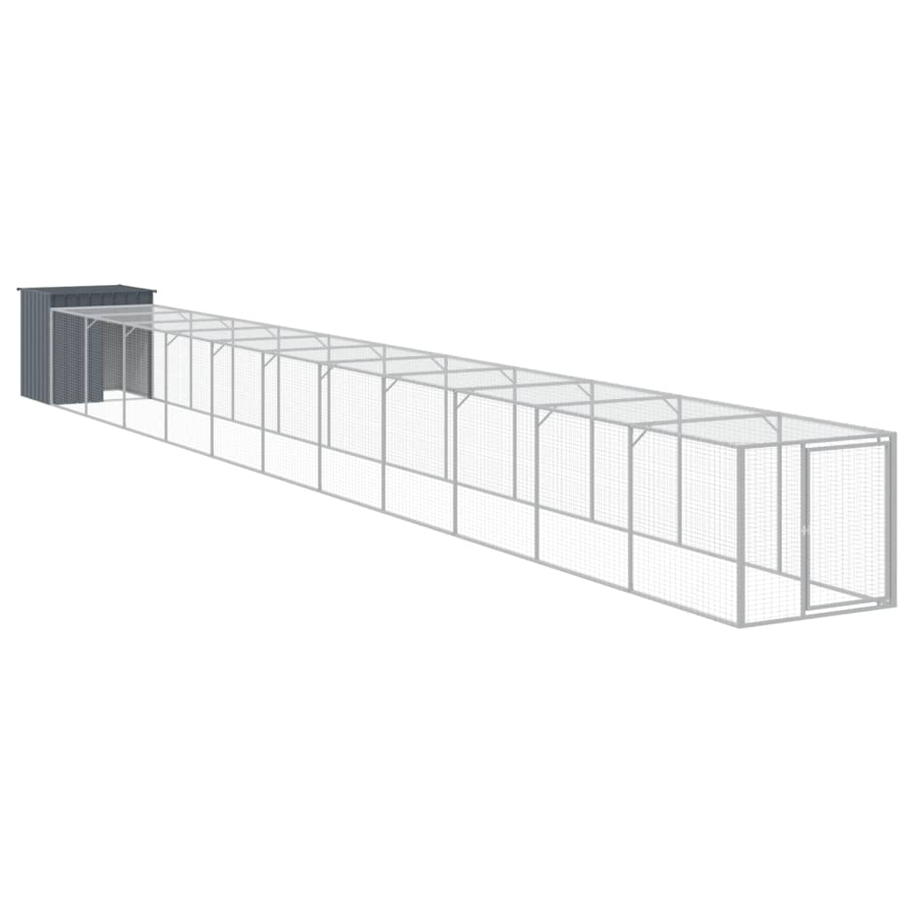 Chicken Cage With Run Galvanised Steel