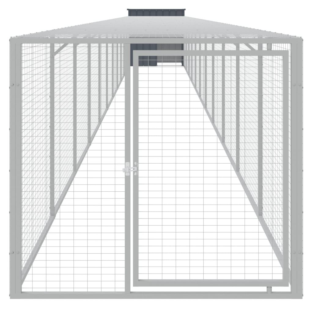 Chicken Cage With Run Galvanised Steel