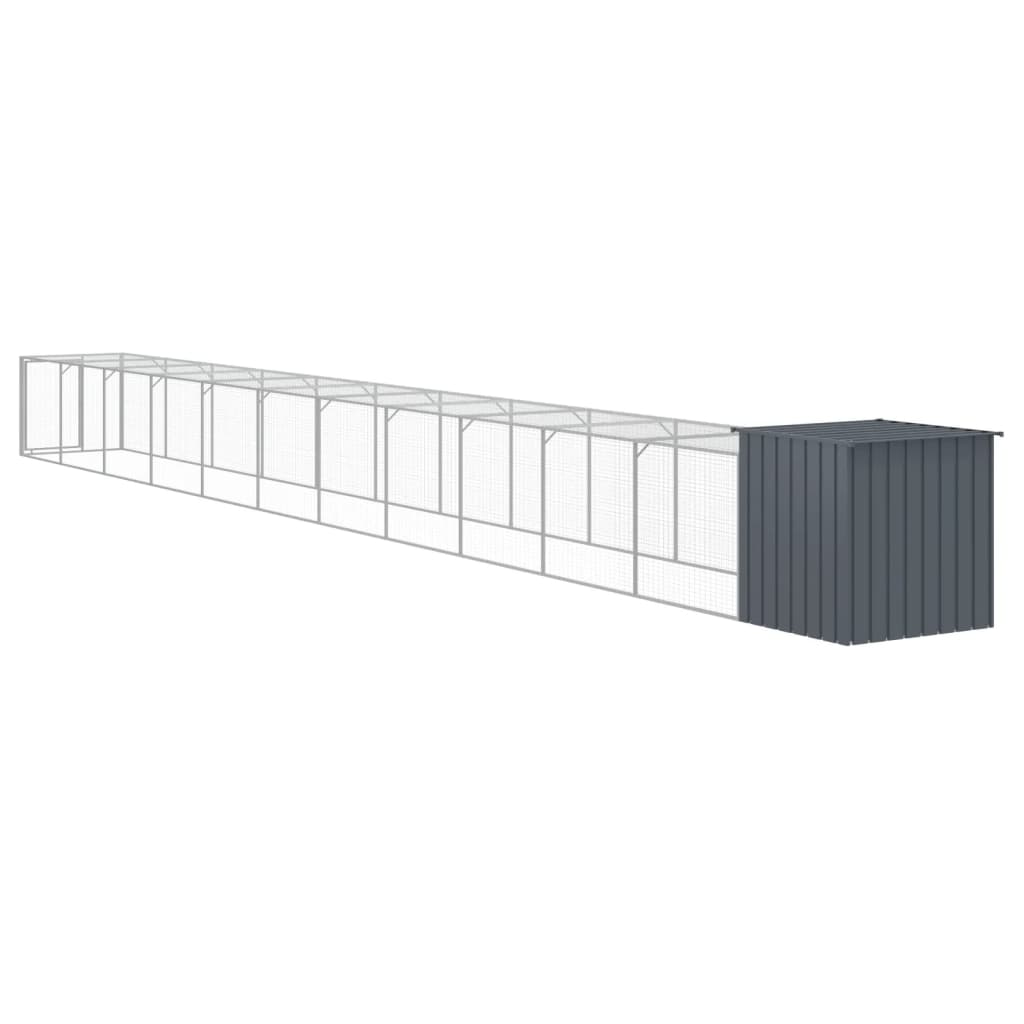 Chicken Cage With Run Galvanised Steel