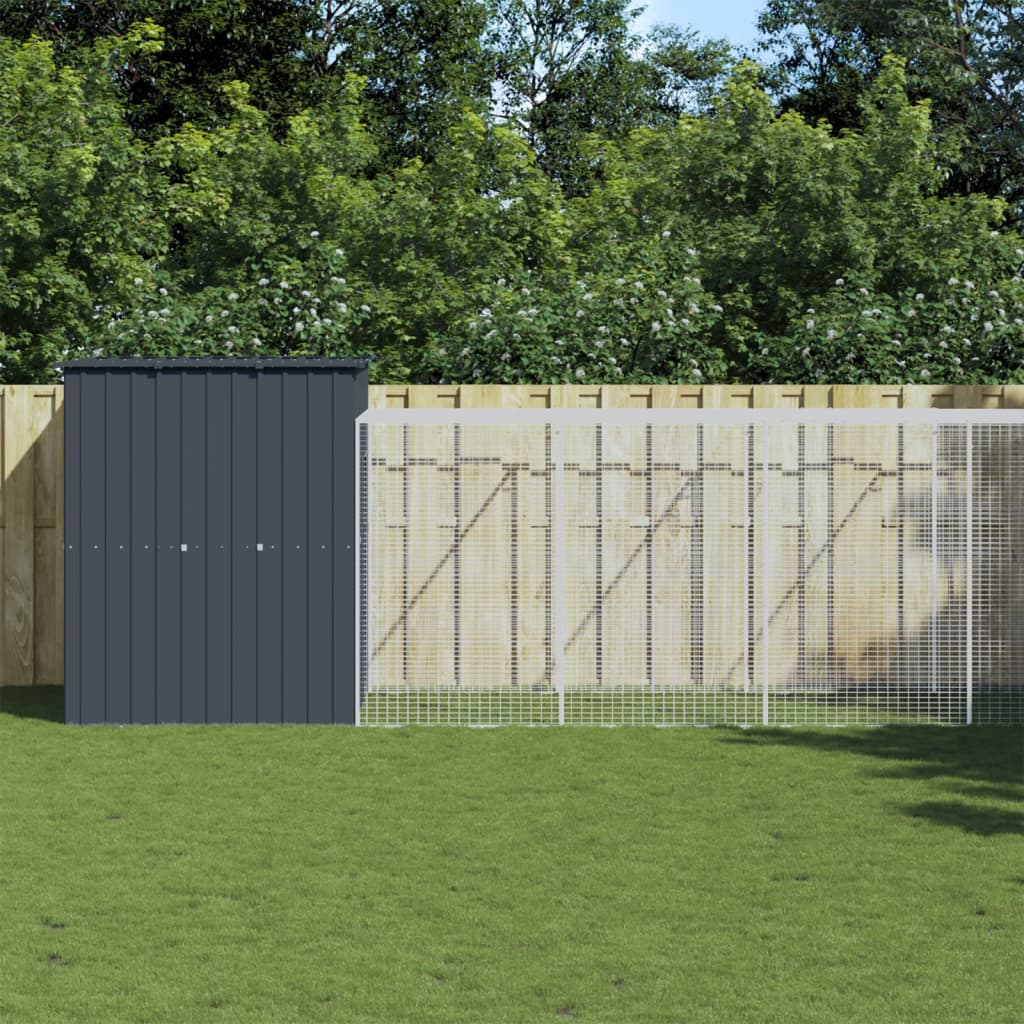 Chicken Cage With Run Galvanised Steel