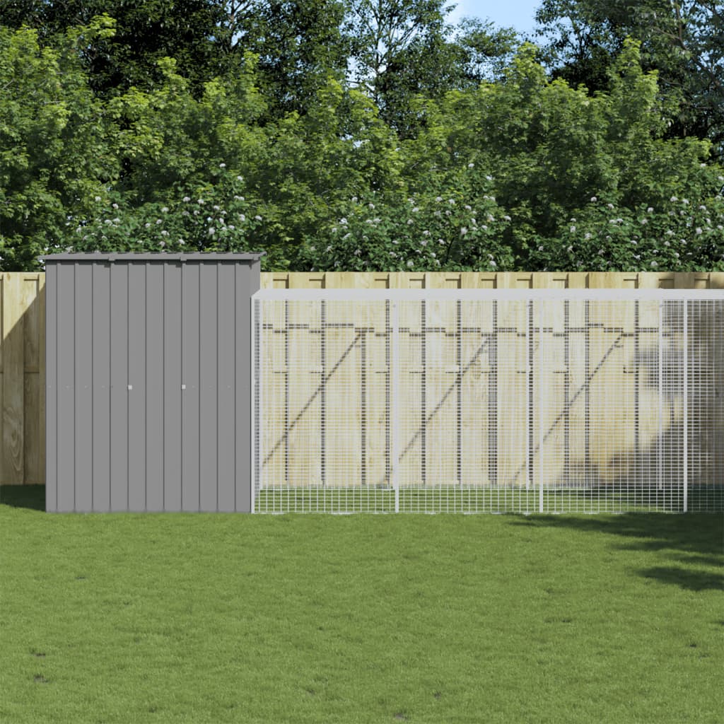 Chicken Cage With Run Galvanised Steel