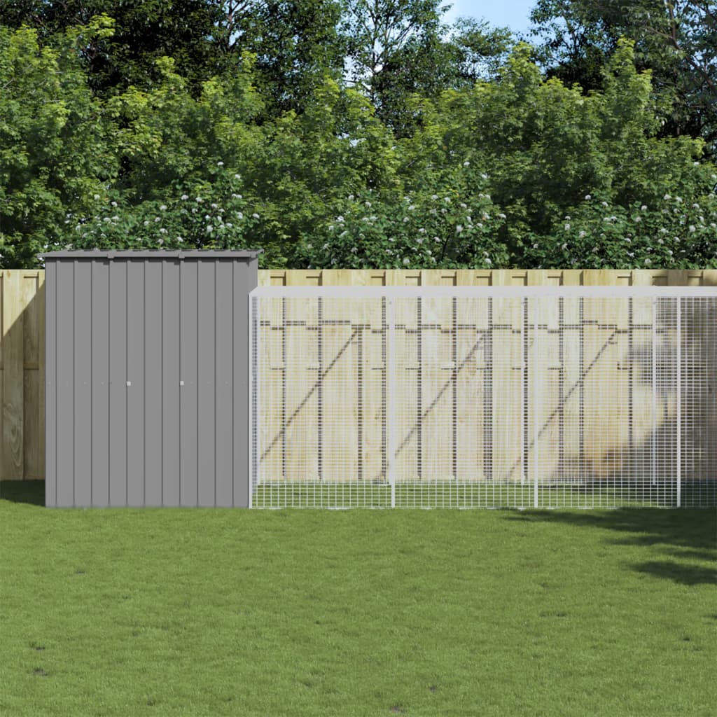 Chicken Cage With Run Galvanised Steel