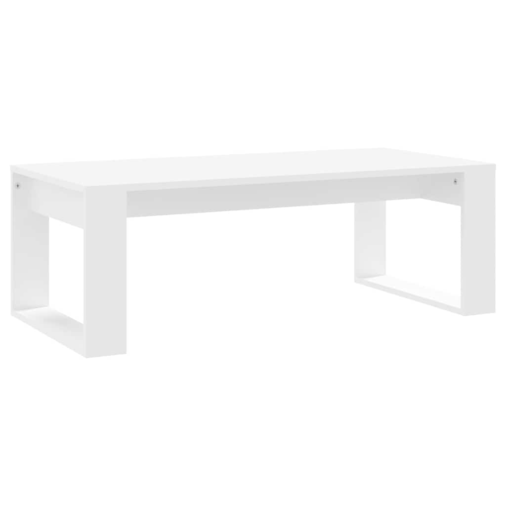 Coffee Table 102X50X35 Cm Engineered Wood White Concrete Grey Smoked Oak Black 1