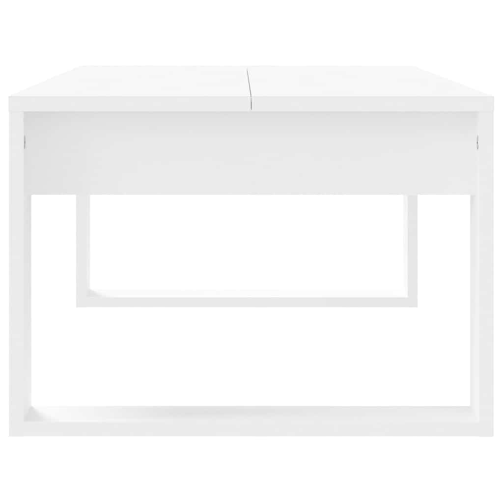 Coffee Table 102X50X35 Cm Engineered Wood White Concrete Grey Smoked Oak Black 1
