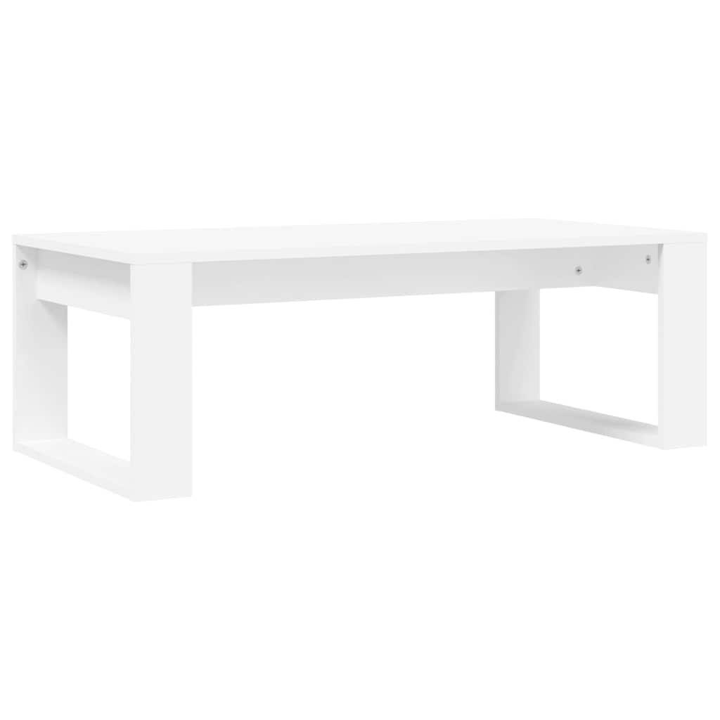 Coffee Table 102X50X35 Cm Engineered Wood White Concrete Grey Smoked Oak Black 1