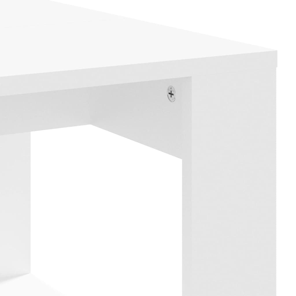 Coffee Table 102X50X35 Cm Engineered Wood White Concrete Grey Smoked Oak Black 1
