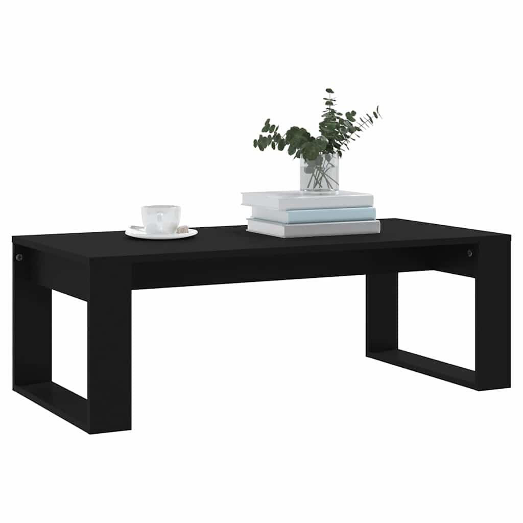 Coffee Table 102X50X35 Cm Engineered Wood White Concrete Grey Smoked Oak Black 1