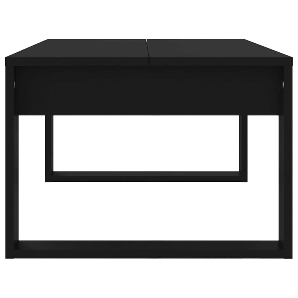 Coffee Table 102X50X35 Cm Engineered Wood White Concrete Grey Smoked Oak Black 1
