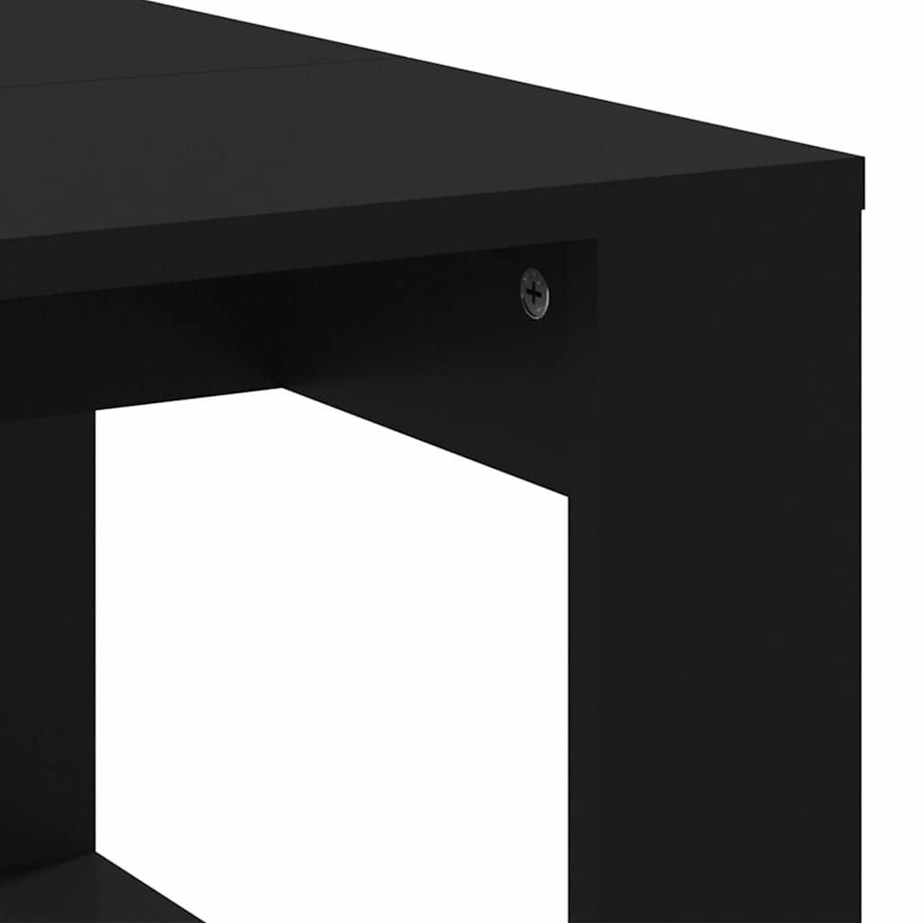 Coffee Table 102X50X35 Cm Engineered Wood White Concrete Grey Smoked Oak Black 1