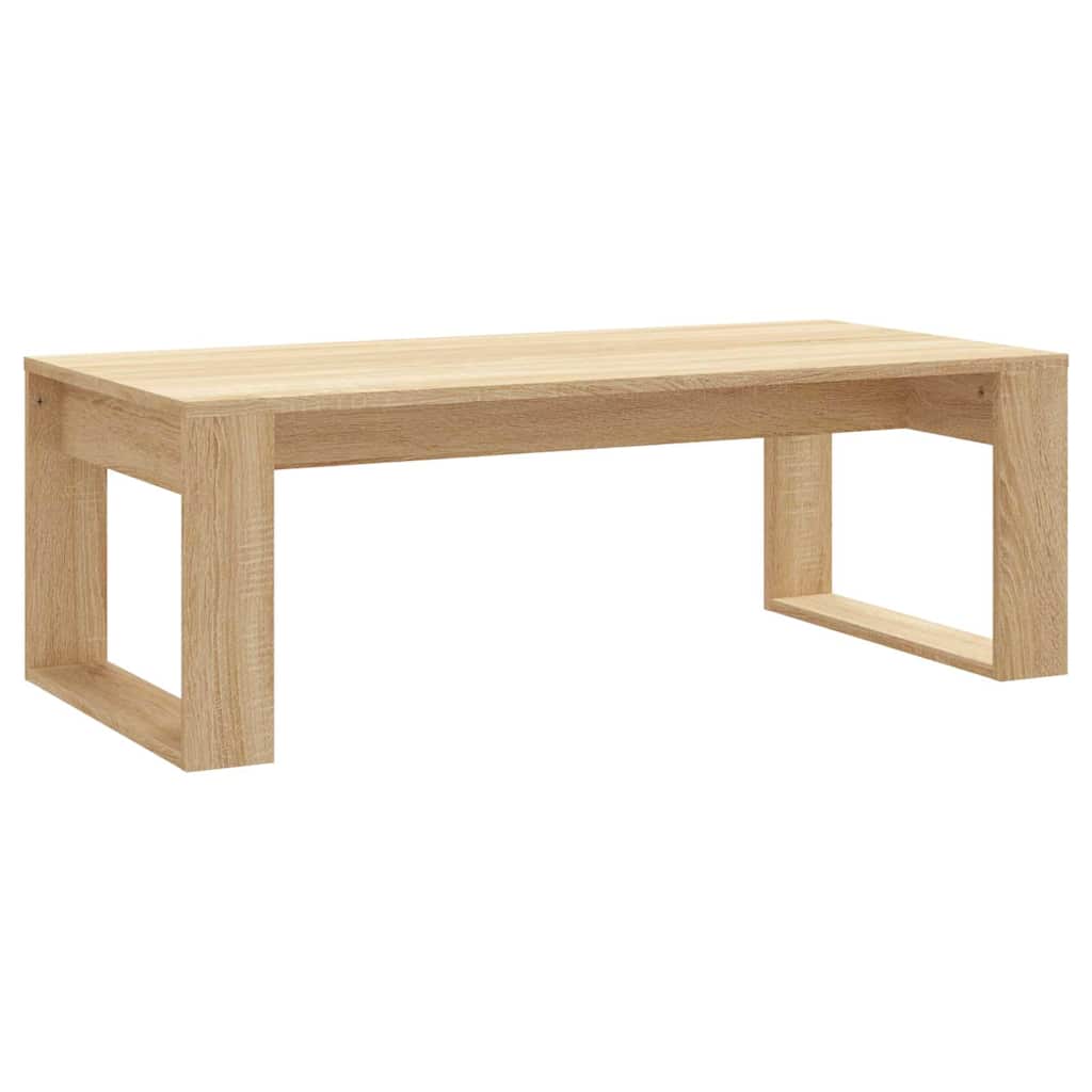 Coffee Table 102X50X35 Cm Engineered Wood White Concrete Grey Smoked Oak Black 1