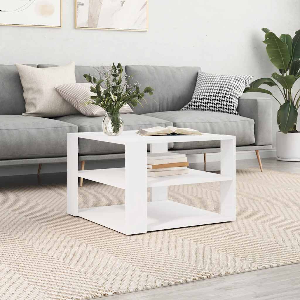 Coffee Table 58X58X40 Cm Engineered Wood Brown Oak Smoked Oak White Old Wood 58