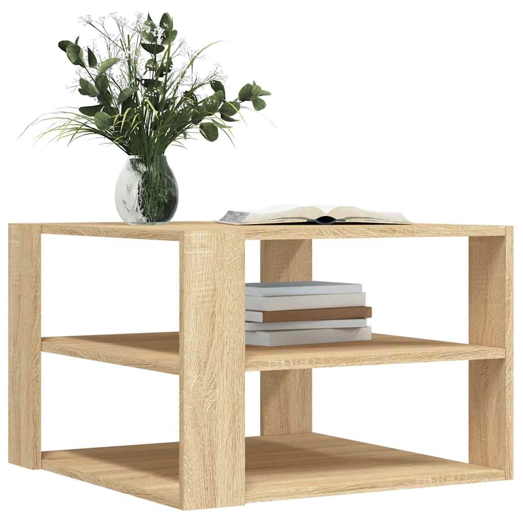 Coffee Table 58X58X40 Cm Engineered Wood Brown Oak Smoked Oak White Old Wood 58
