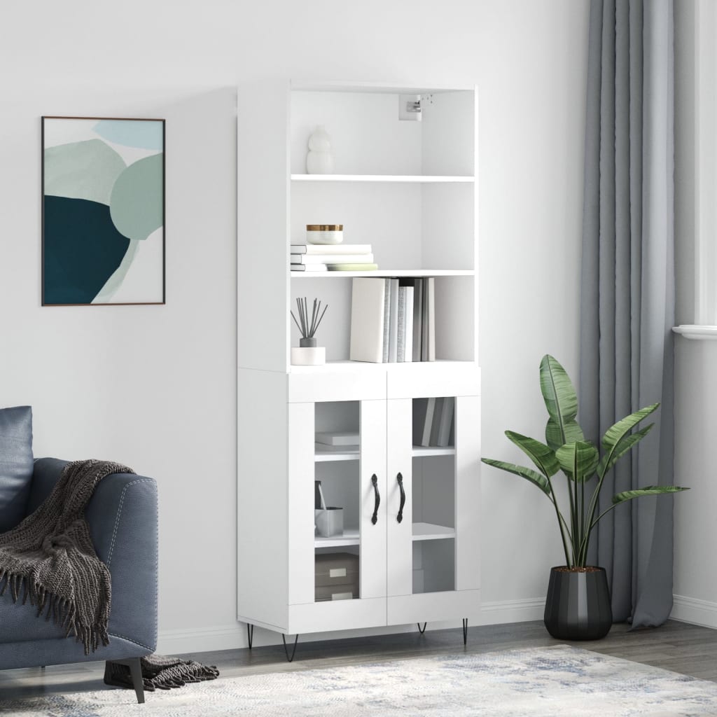 Highboard 69.5X34X180 Cm Engineered Wood