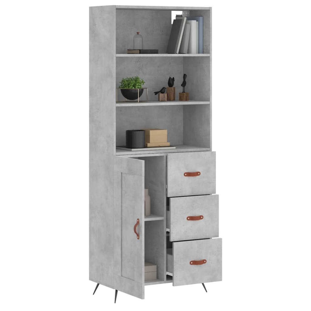 Highboard 69.5X34X180 Cm Engineered Wood