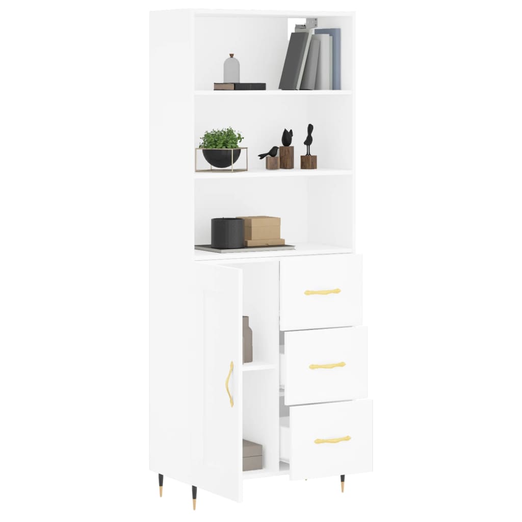 Highboard 69.5X34X180 Cm Engineered Wood